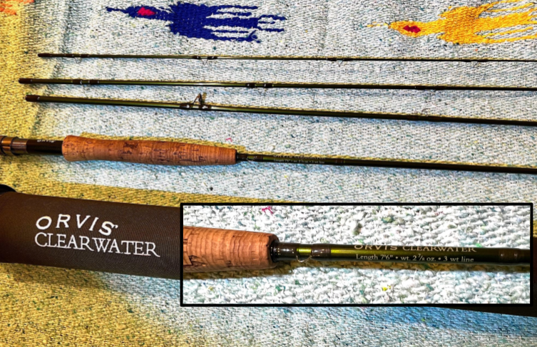 Orvis Clearwater 7'6" 3 weight fly rod